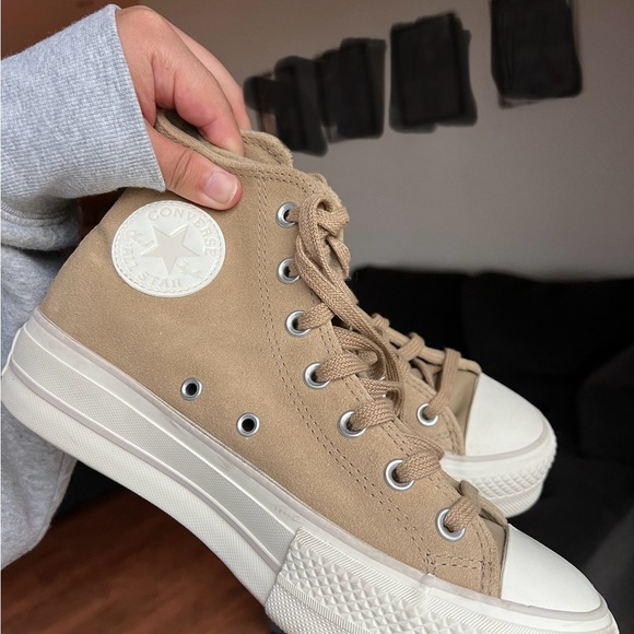 Converse Women's Tan High-Top Sneakers - Picture 10 of 12